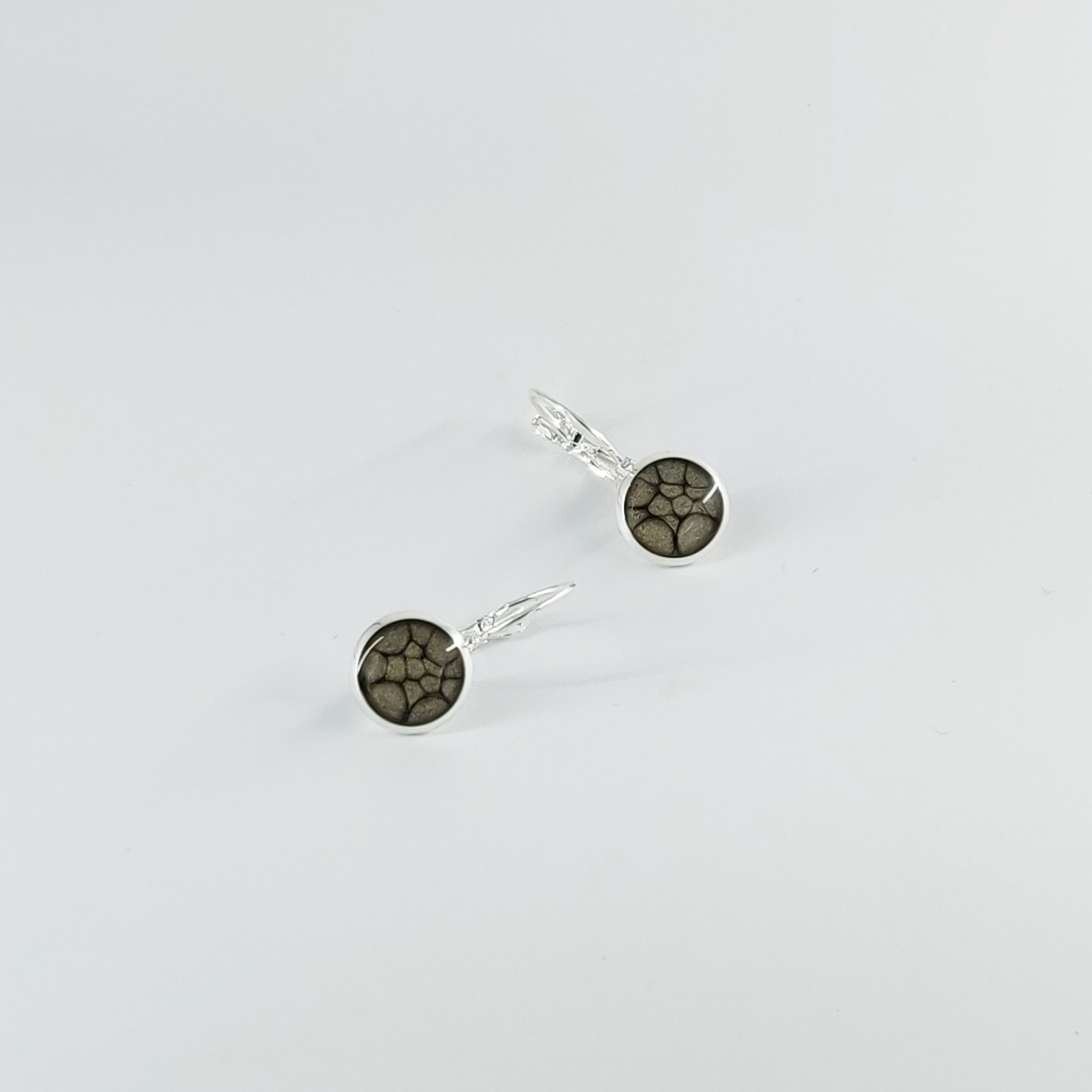 bijou créateur montpellier boucles d'oreilles séléné grises