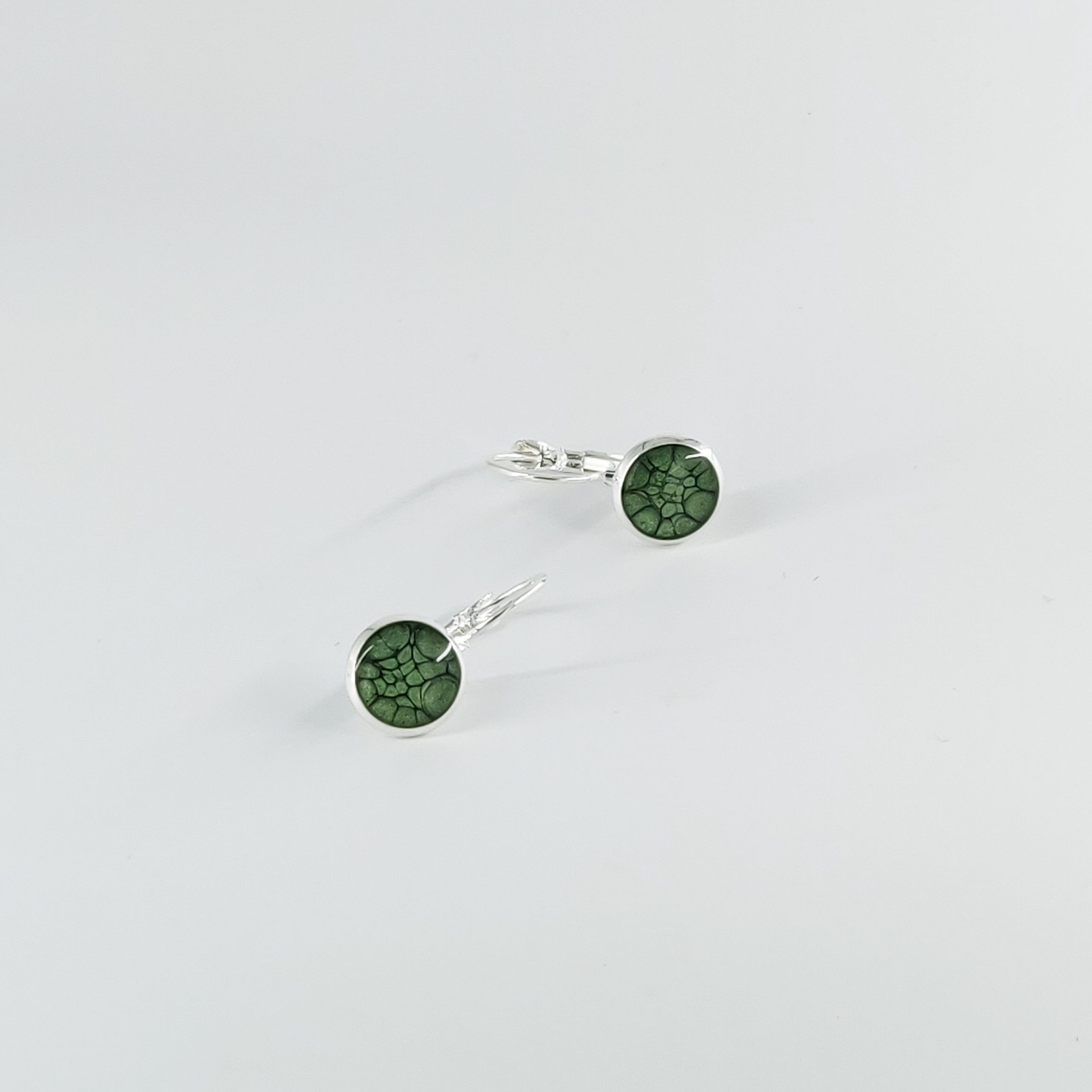 bijou créateur montpellier boucles d'oreilles séléné vertes