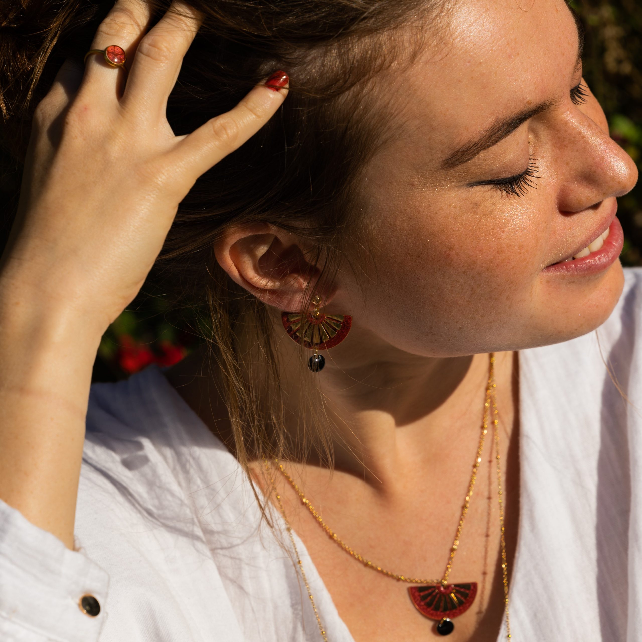 bijou artisan montpellier bague pandia brique mannequin 3