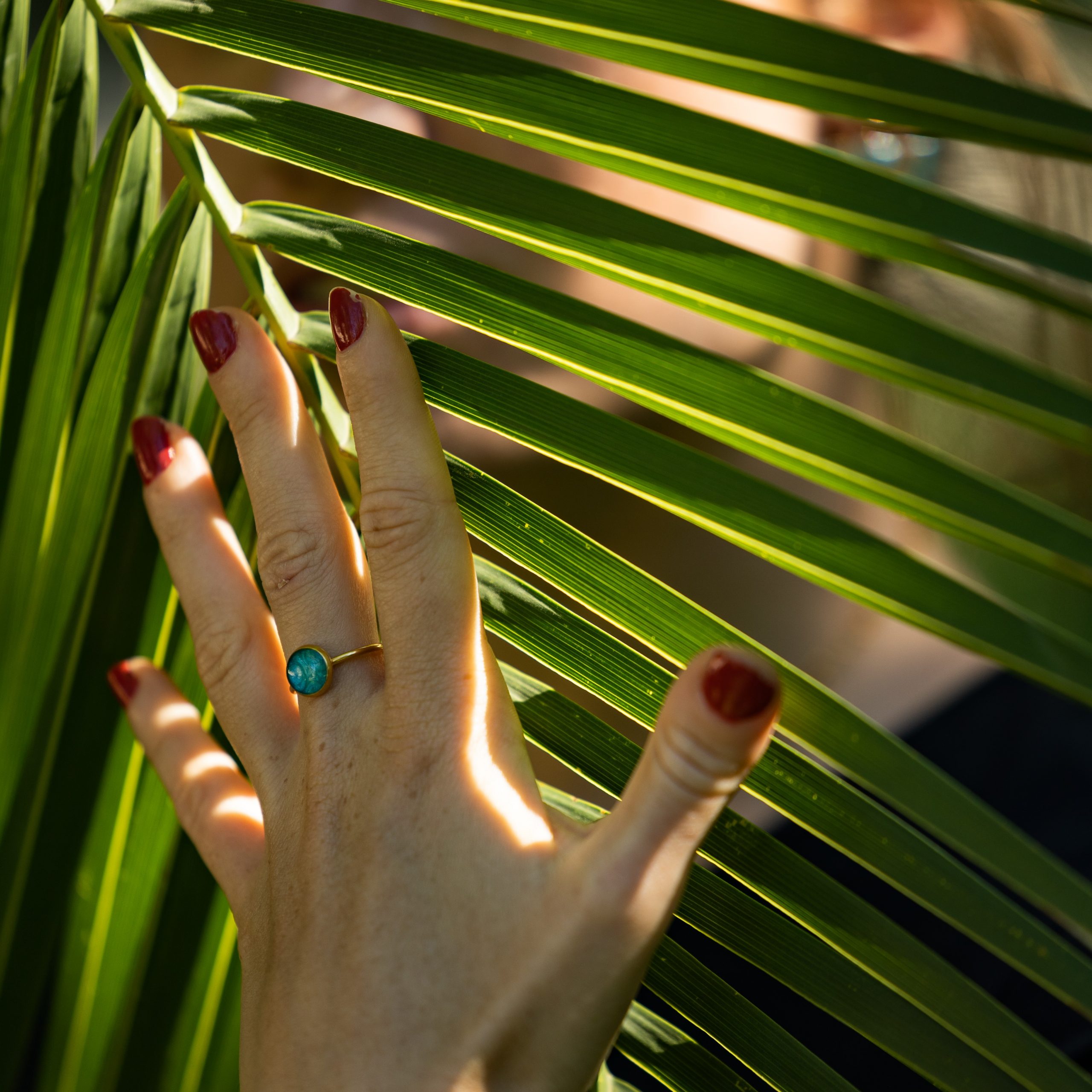 bijou artisan montpellier bague pandia turquoise mannequin 2