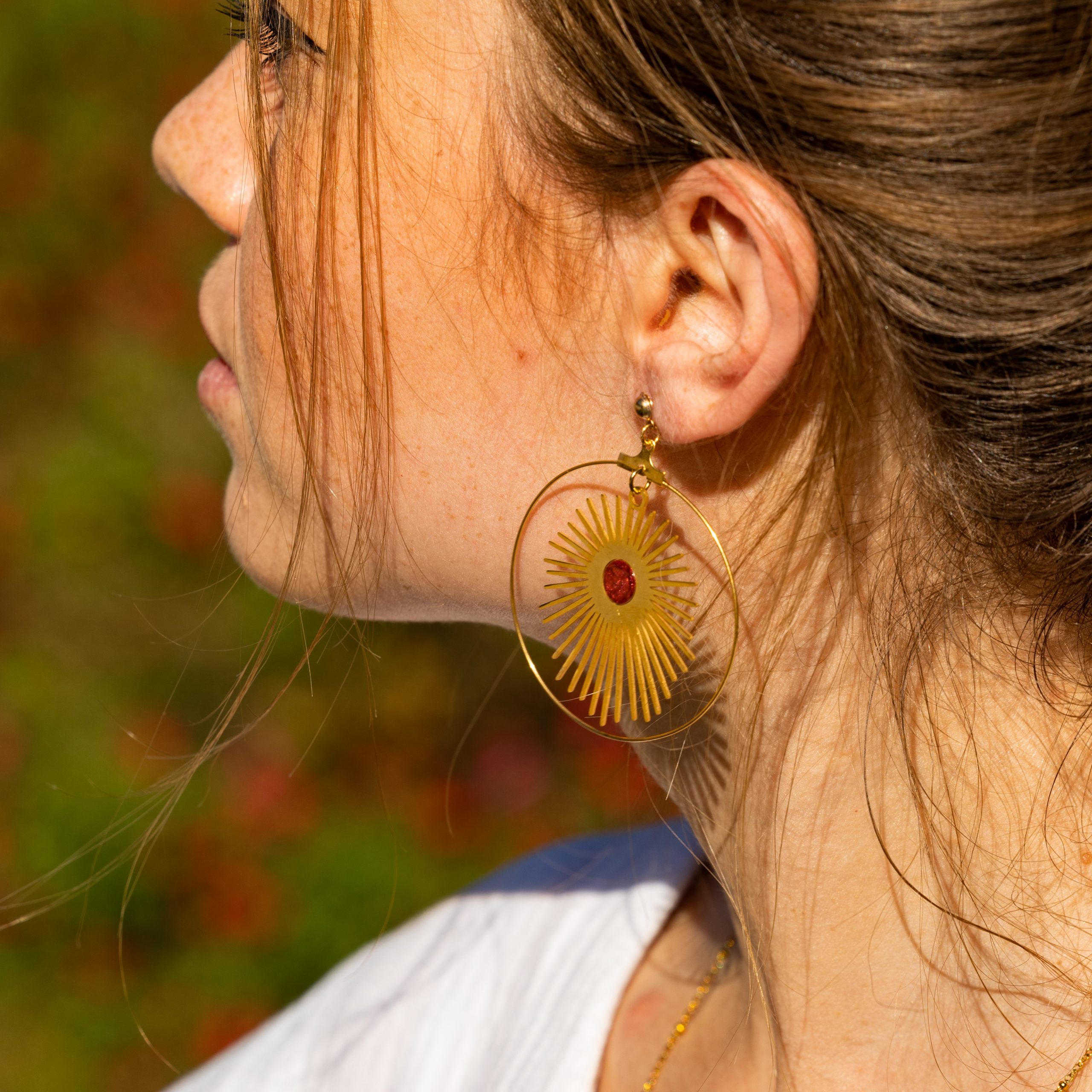 bijou artisan montpellier boucles d'oreilles hélios briques mannequin 3