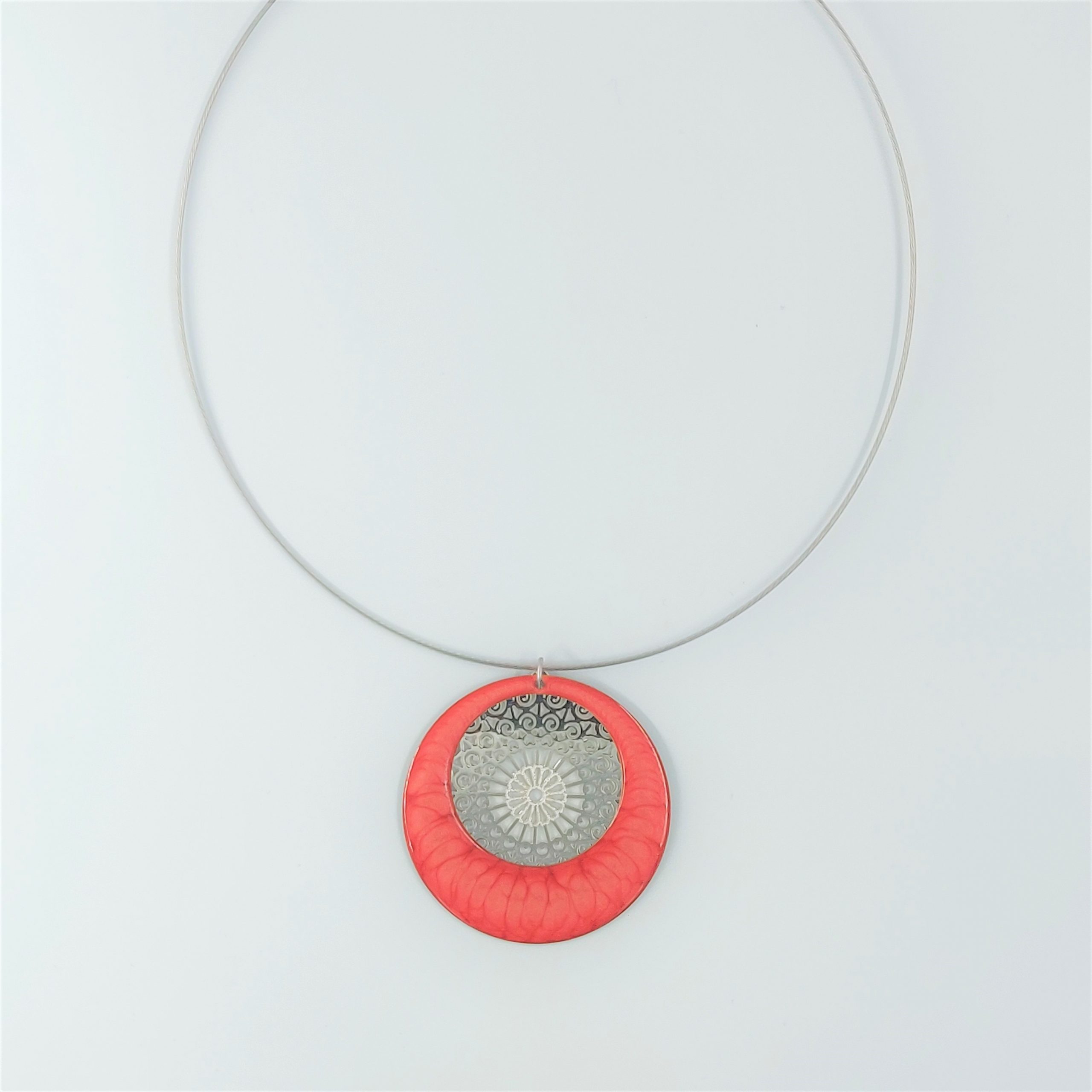 bijou artisan montpellier collier aphrodite corail fond argenté