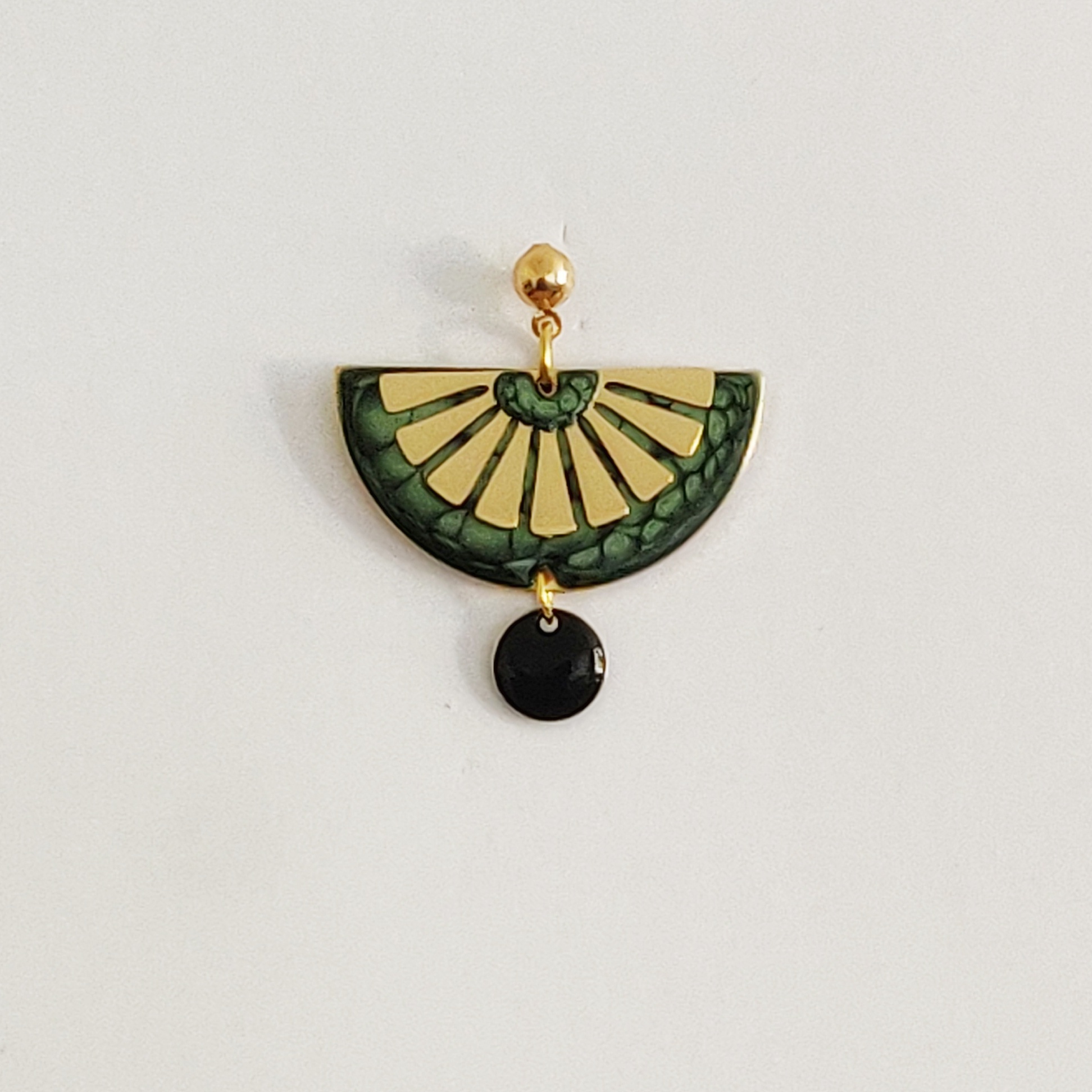 bijou créateur montpellier boucles d'oreilles alcyone vertes