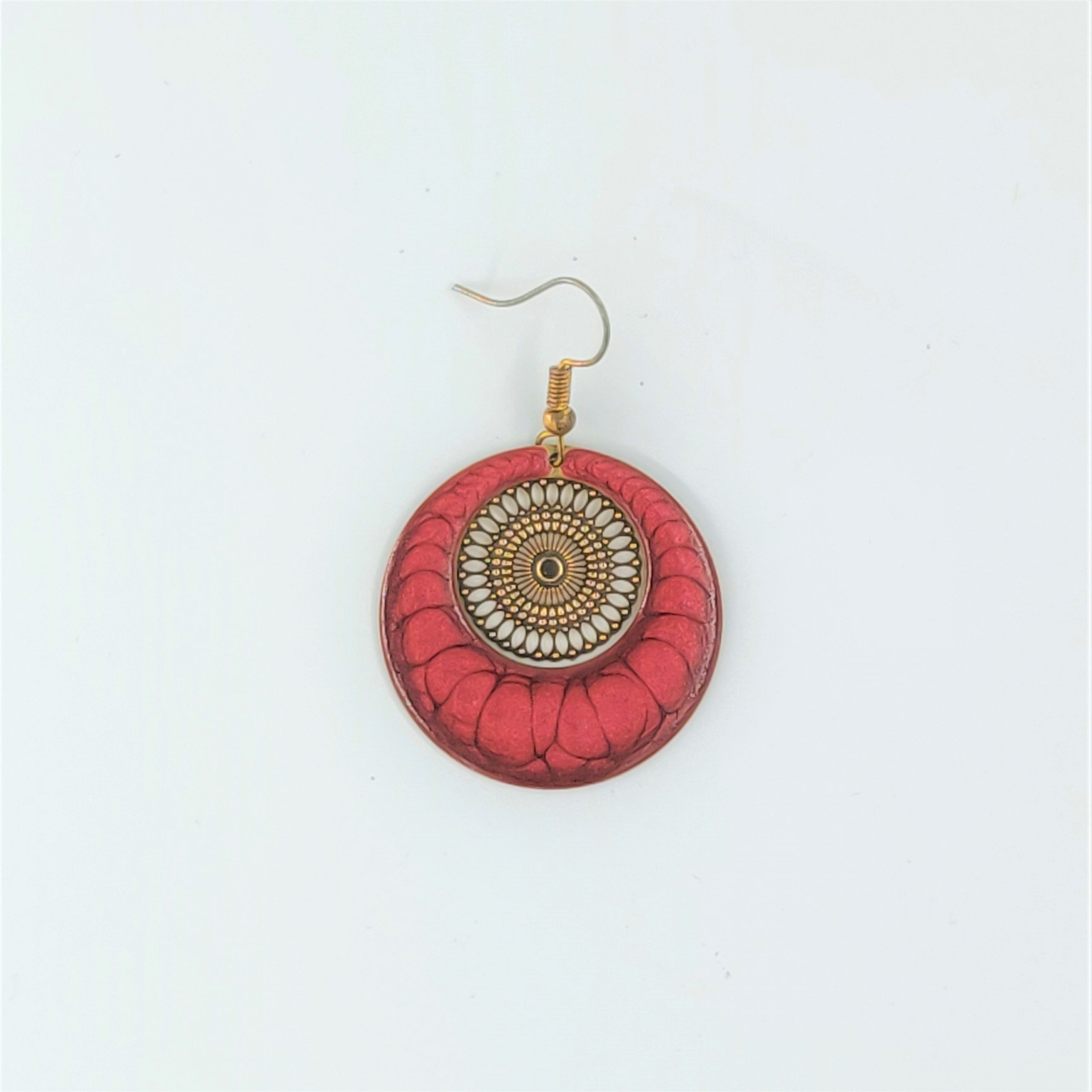 bijou créateur montpellier boucles d'oreilles aphrodite briques fond doré