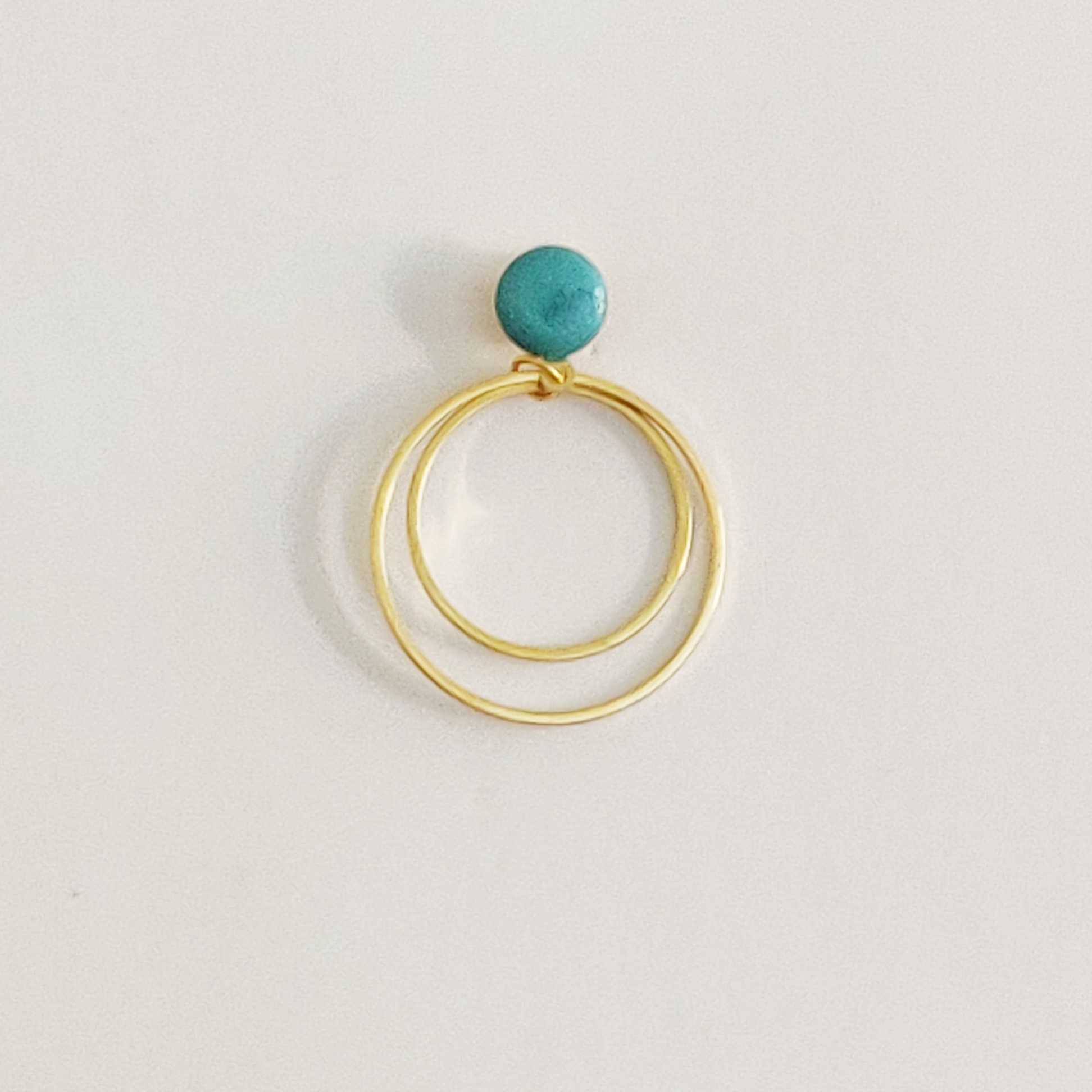 bijou créateur montpellier boucles d'oreilles astérïa turquoises