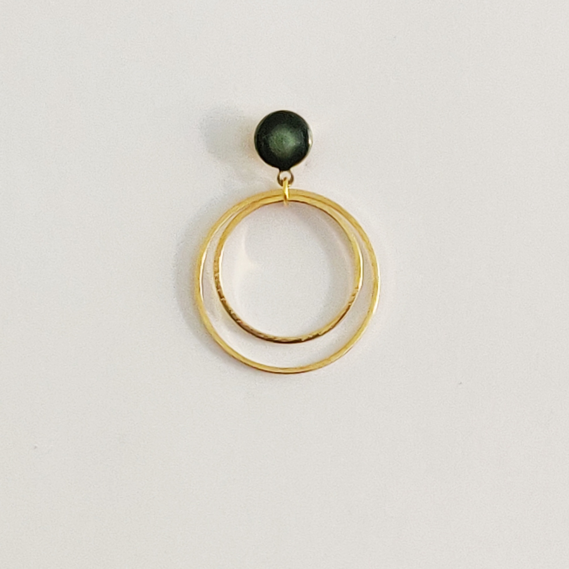 bijou créateur montpellier boucles d'oreilles astérïa vertes