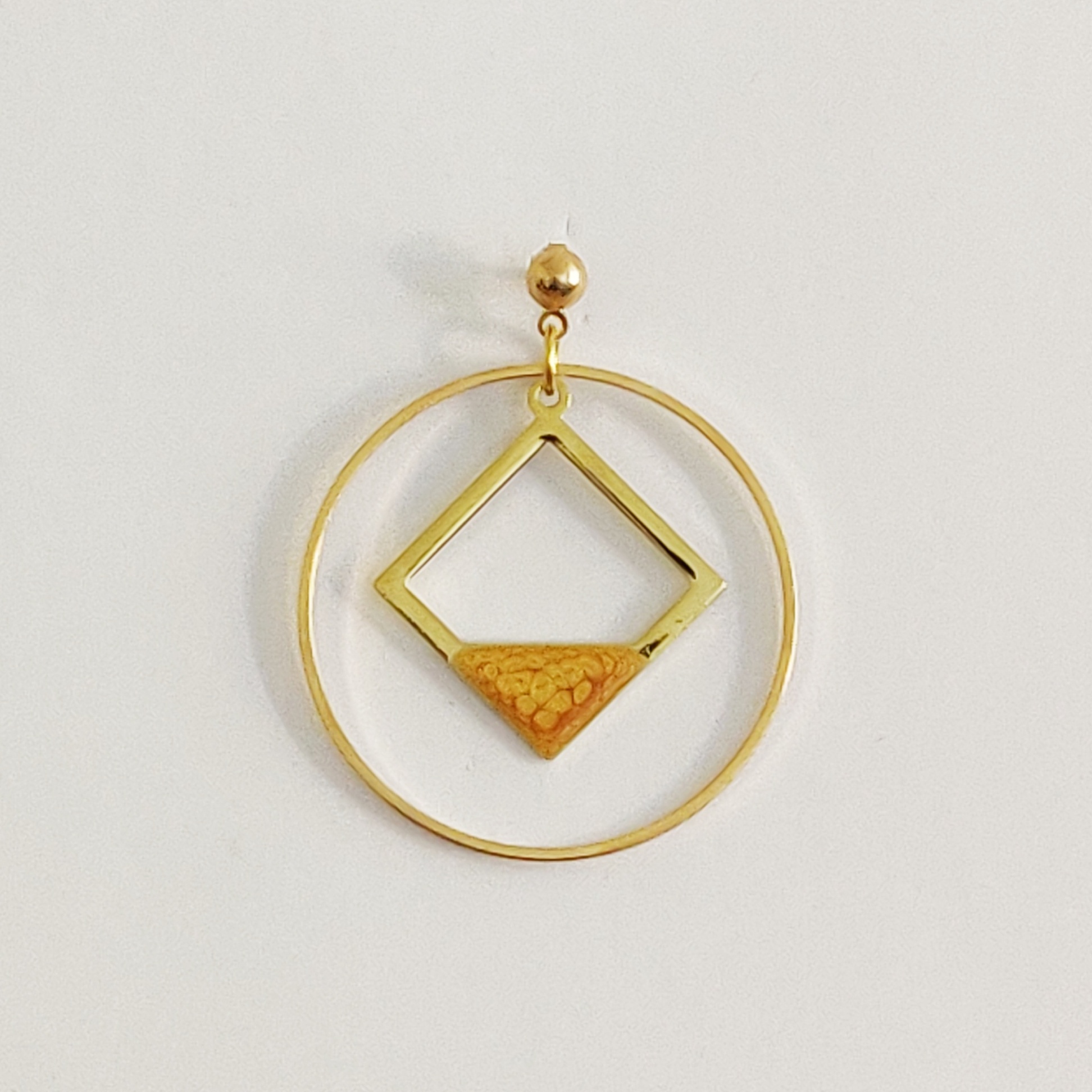 bijou créateur montpellier boucles d'oreilles atlas jaunes