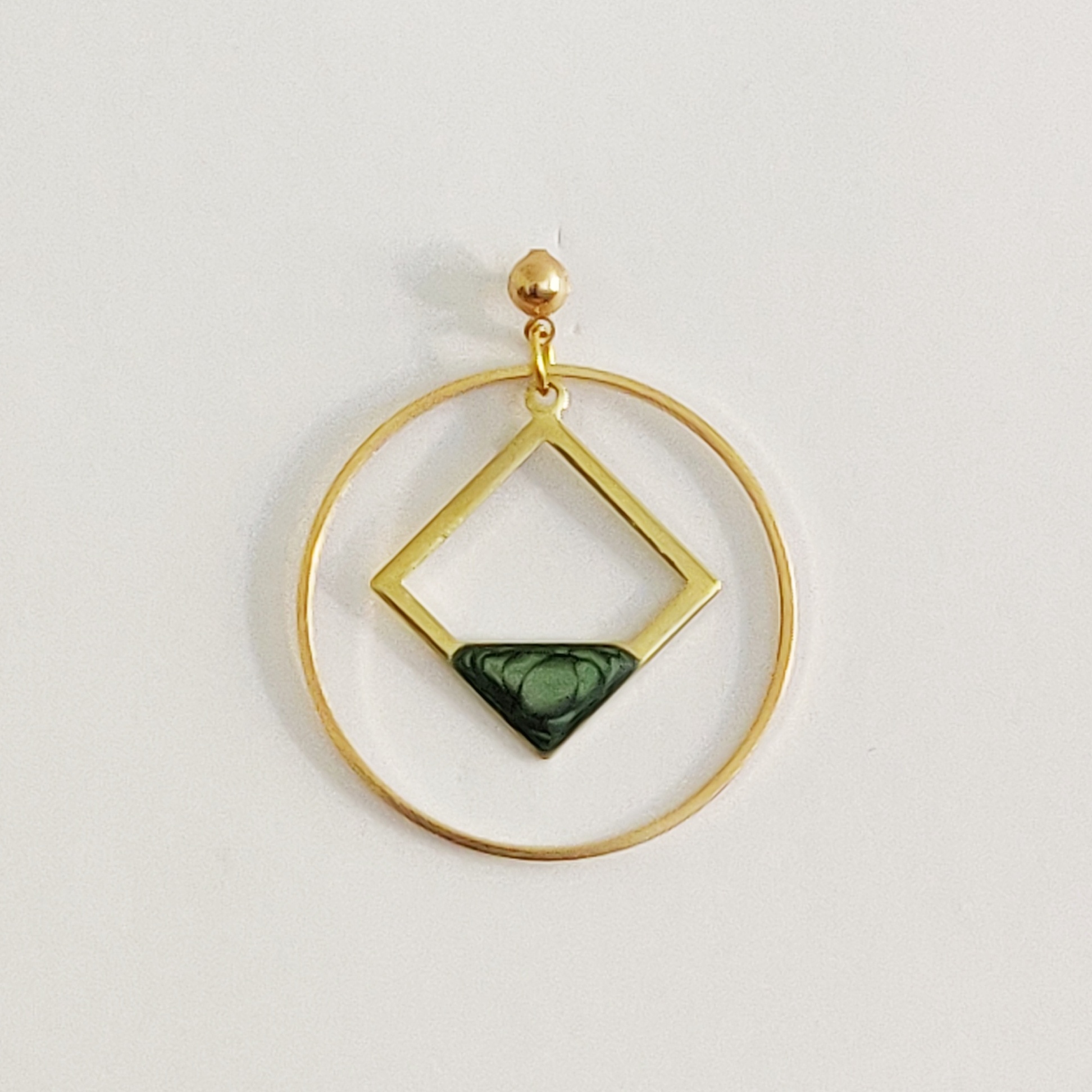 bijou créateur montpellier boucles d'oreilles atlas vertes