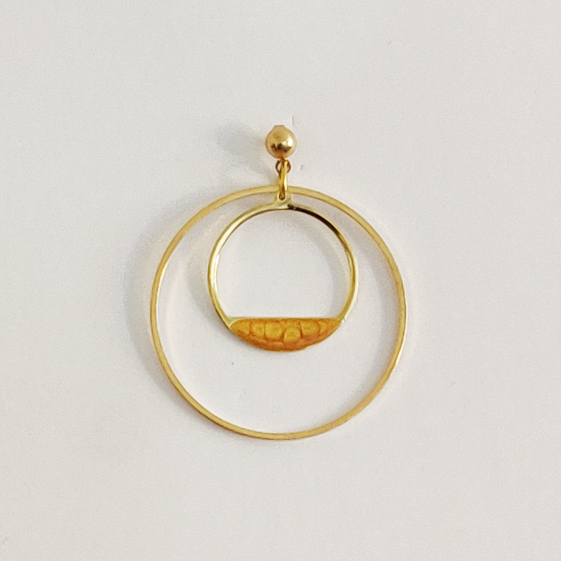 bijou créateur montpellier boucles d'oreilles cérès jaunes