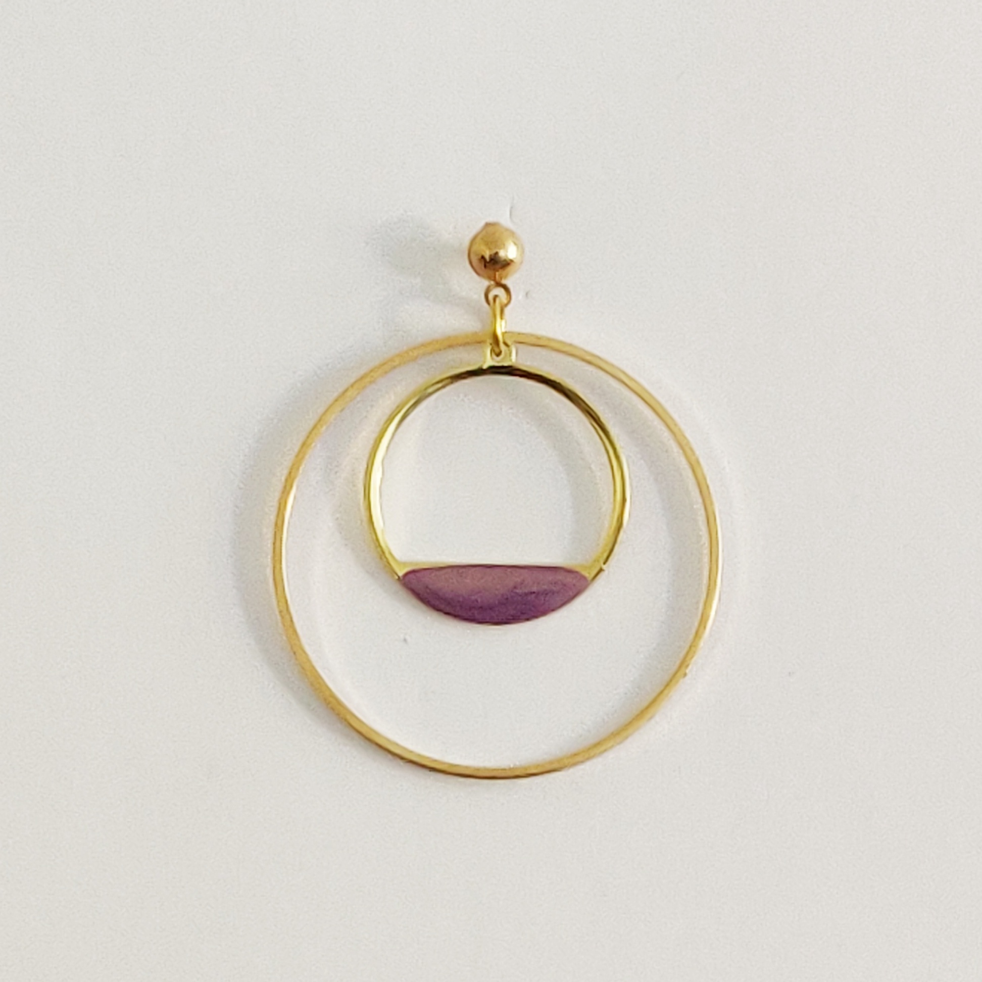 bijou créateur montpellier boucles d'oreilles cérès violettes