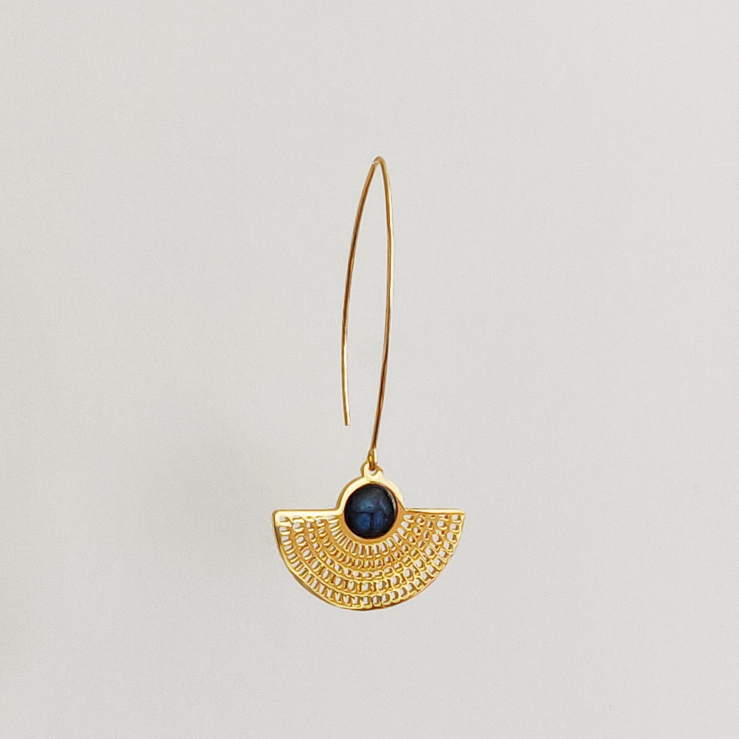 bijou créateur montpellier boucles d'oreilles egide bleues