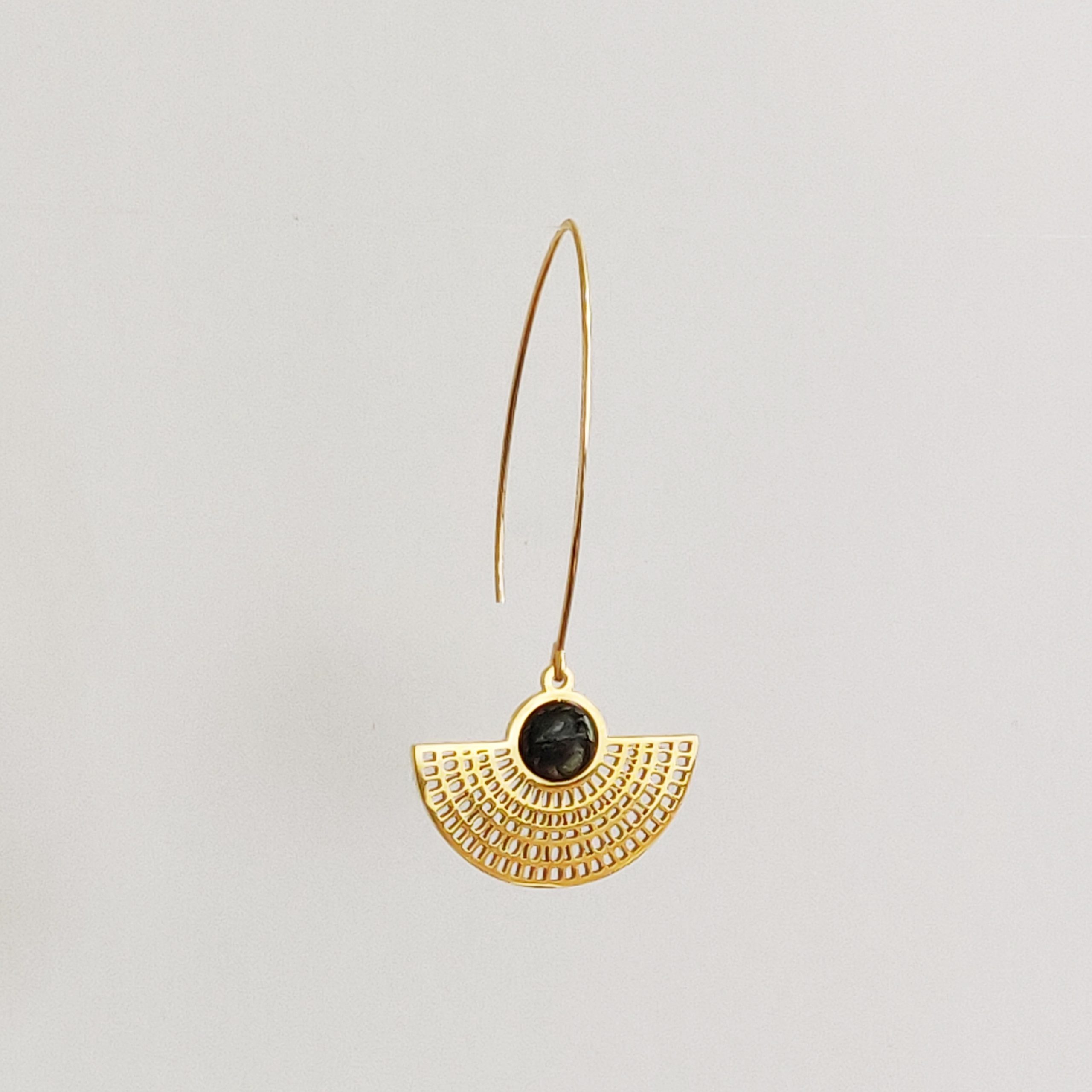 bijou créateur montpellier boucles d'oreilles egide grises