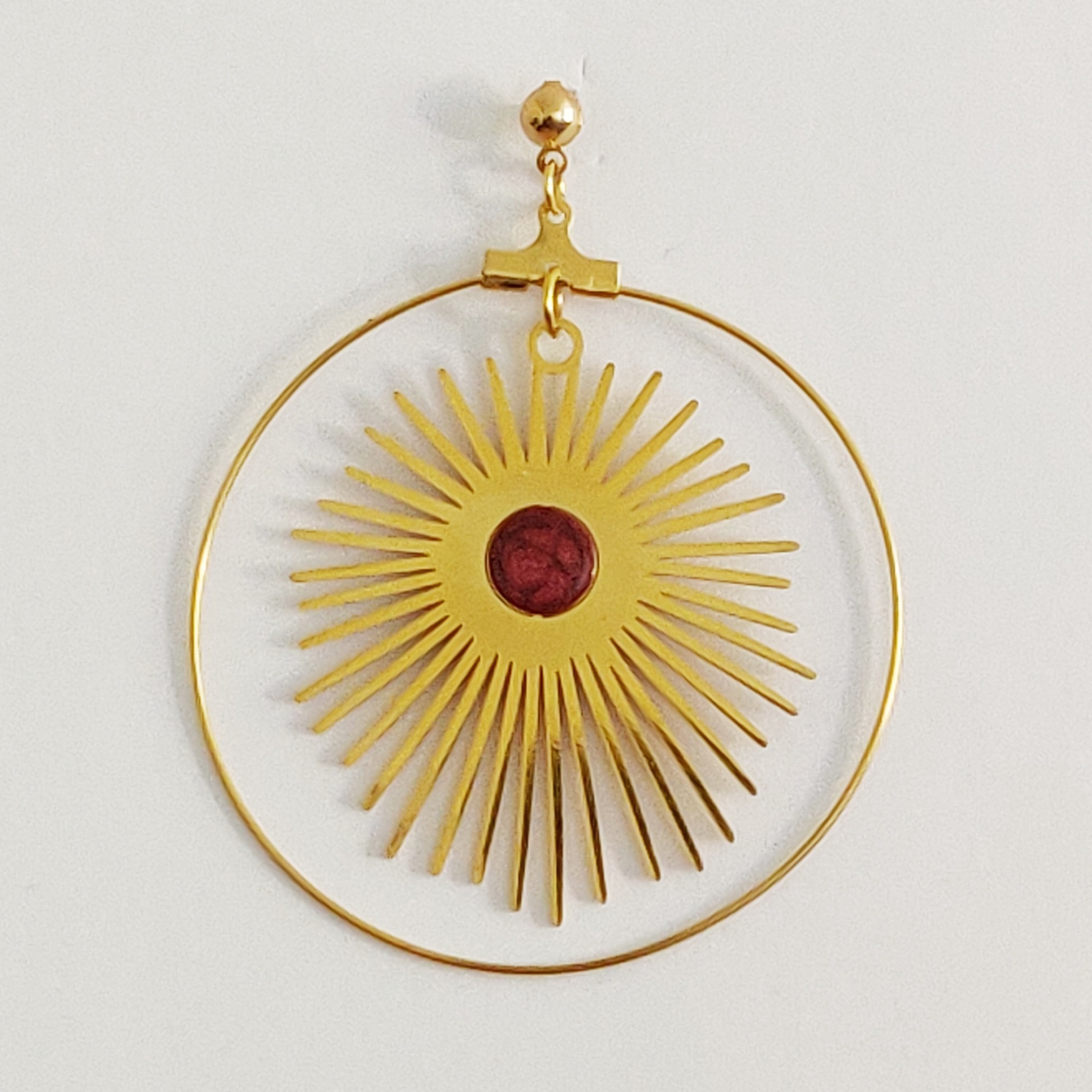 bijou créateur montpellier boucles d'oreilles hélios briques