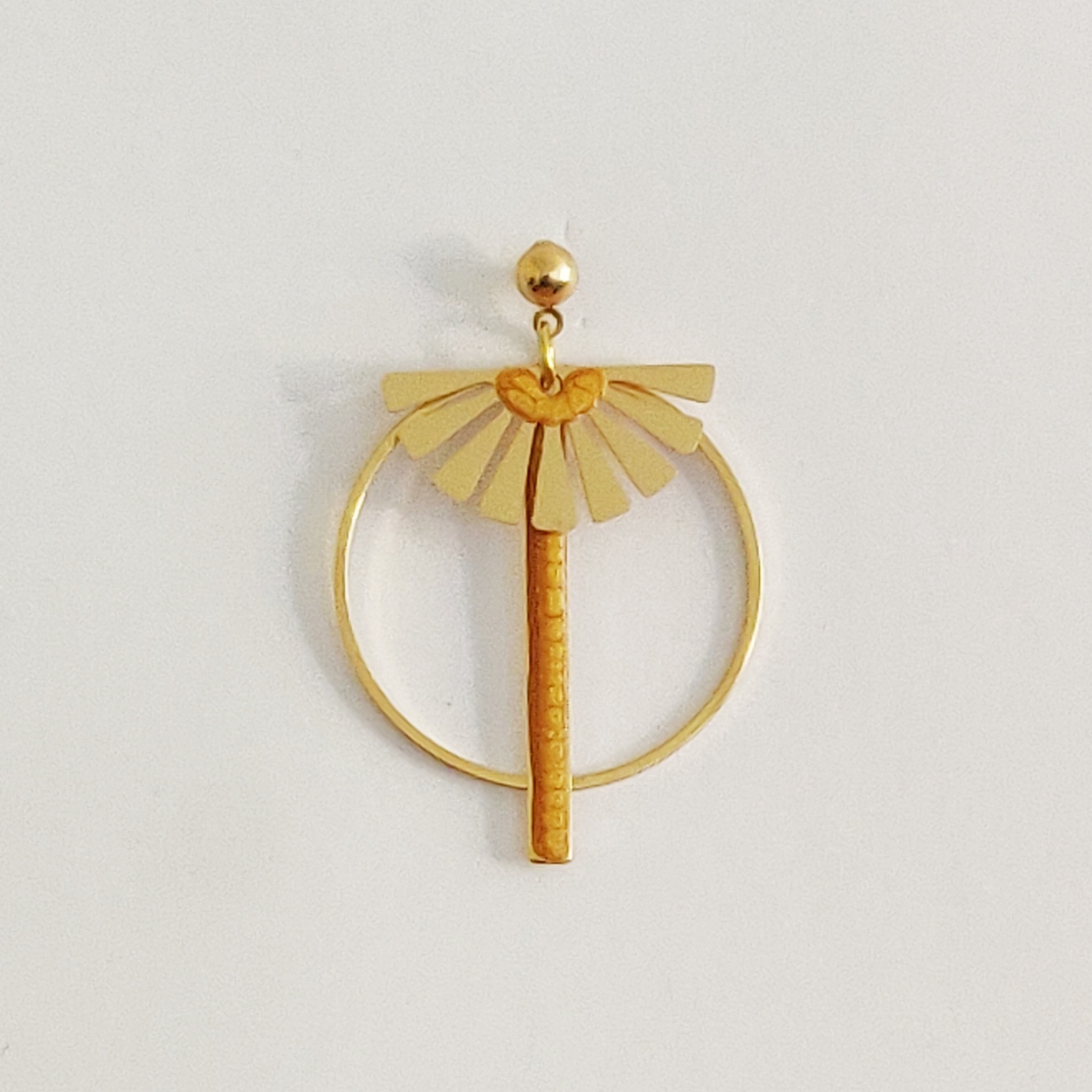 bijou créateur montpellier boucles d'oreilles isis jaunes