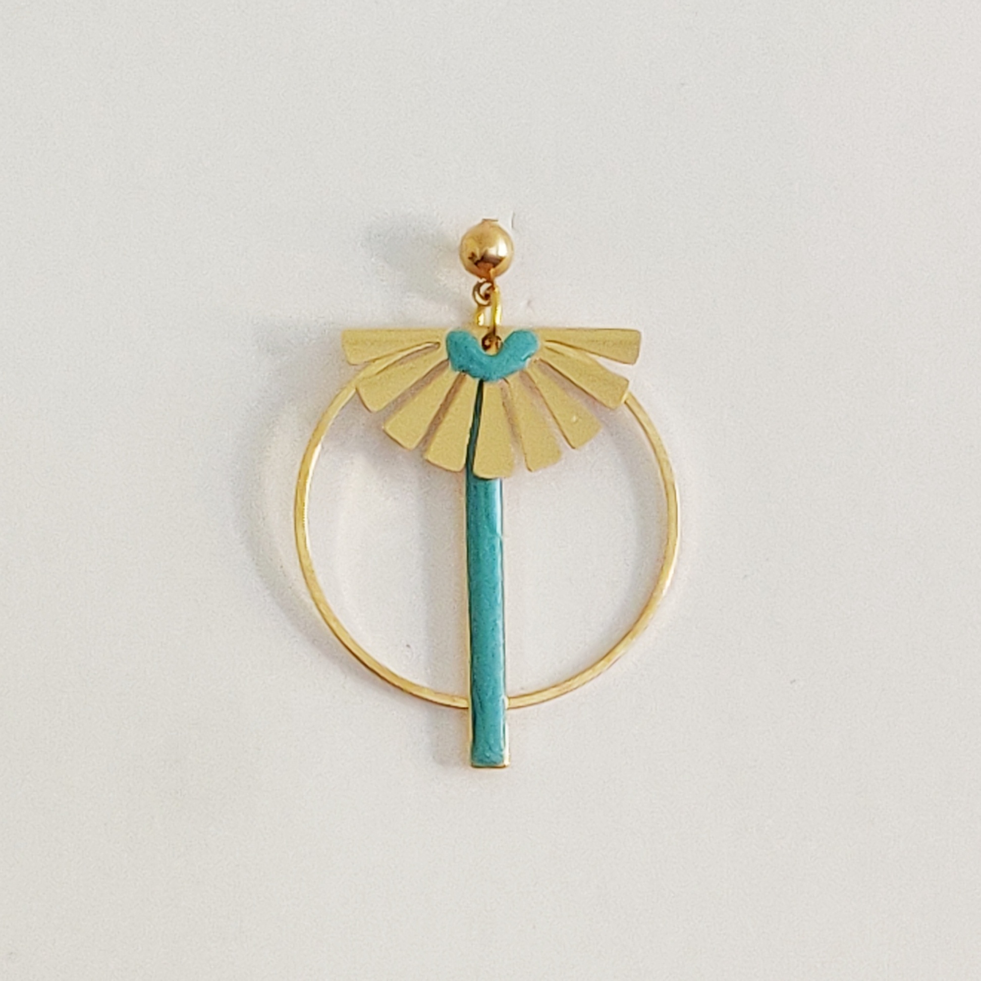 bijou créateur montpellier boucles d'oreilles isis turquoises