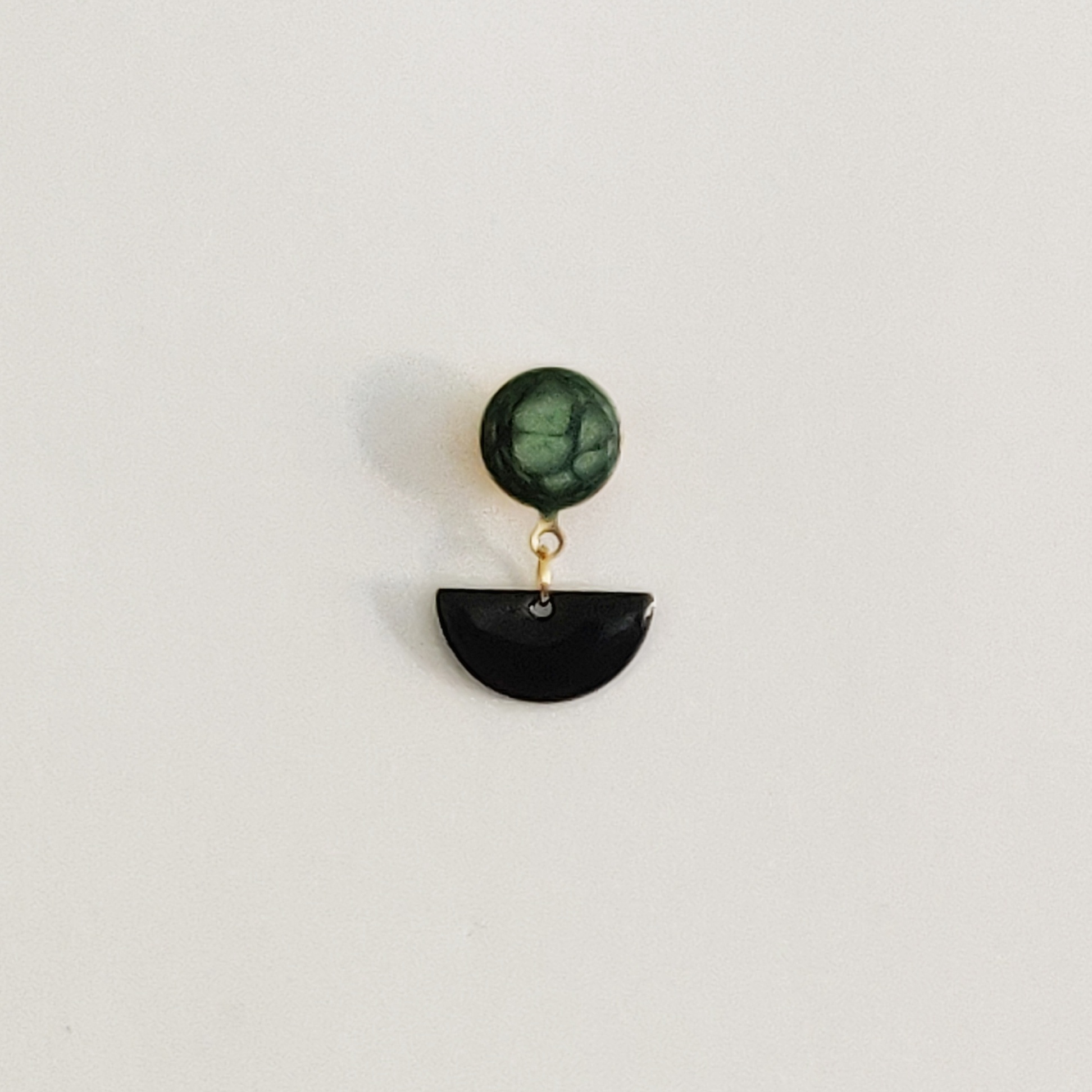 bijou créateur montpellier boucles d'oreilles luna vertes