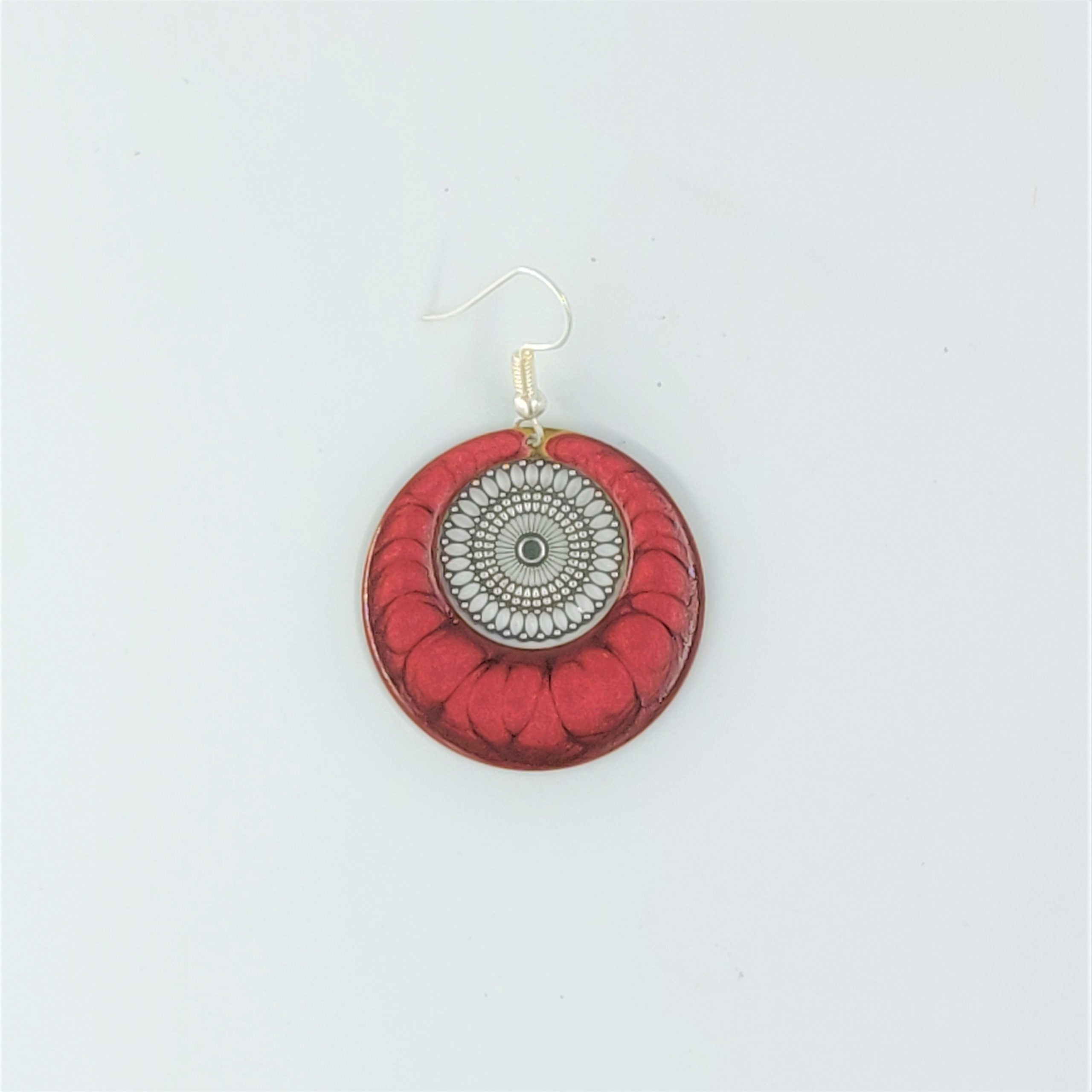 bijou créateur montpellier boucles d'oreilles aphrodite briques fond argenté