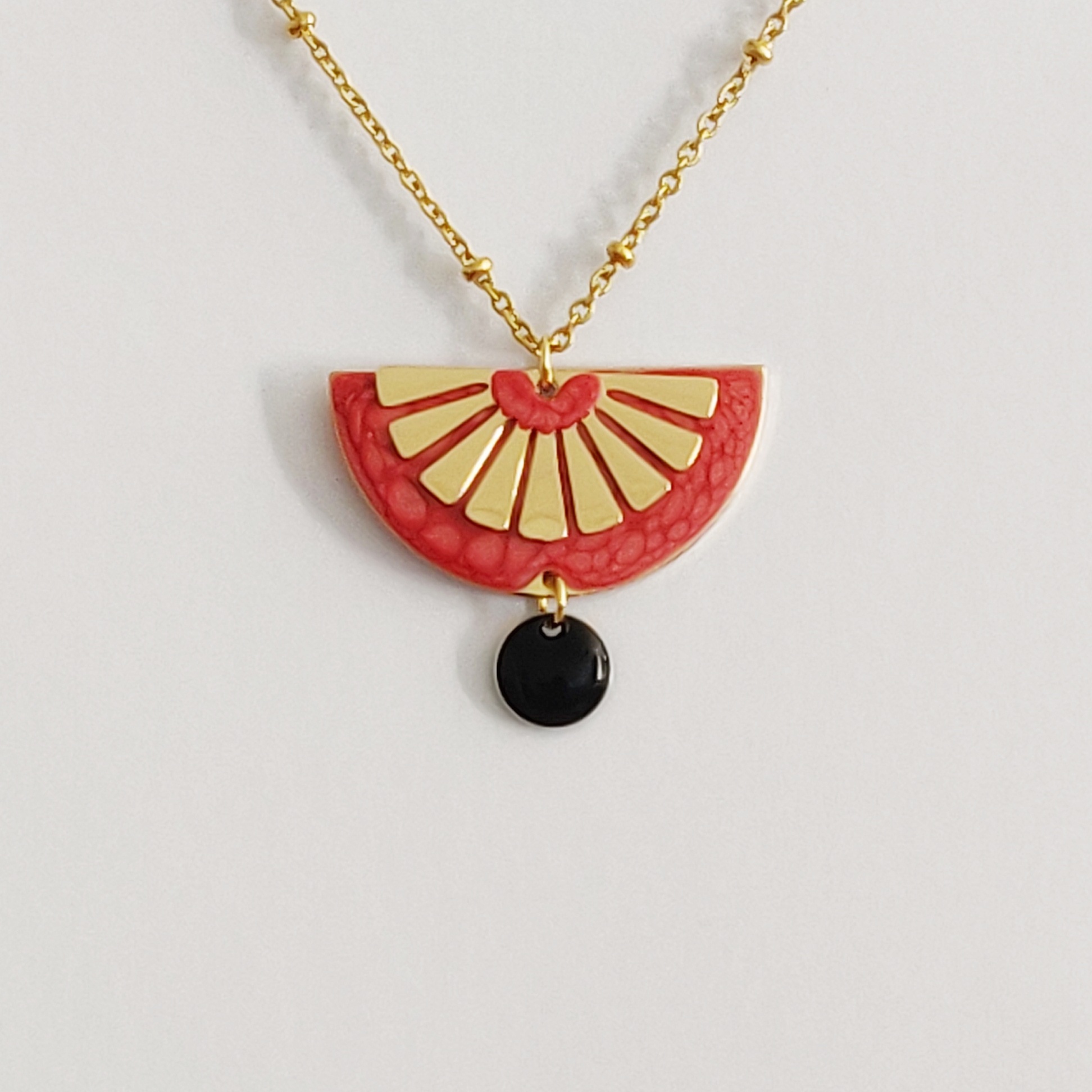 bijou créateur montpellier pendentif alcyone corail