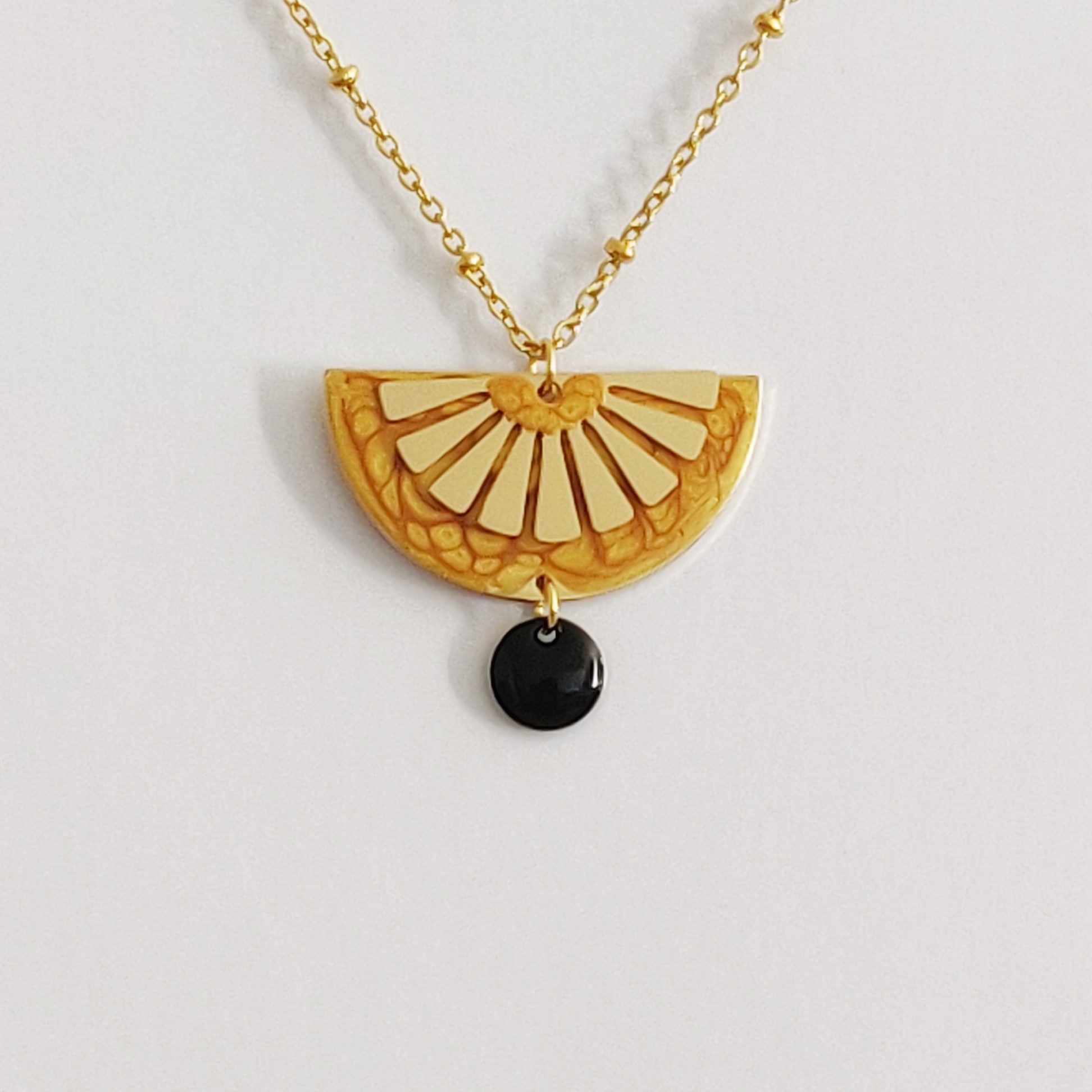bijou créateur montpellier pendentif alcyone jaune