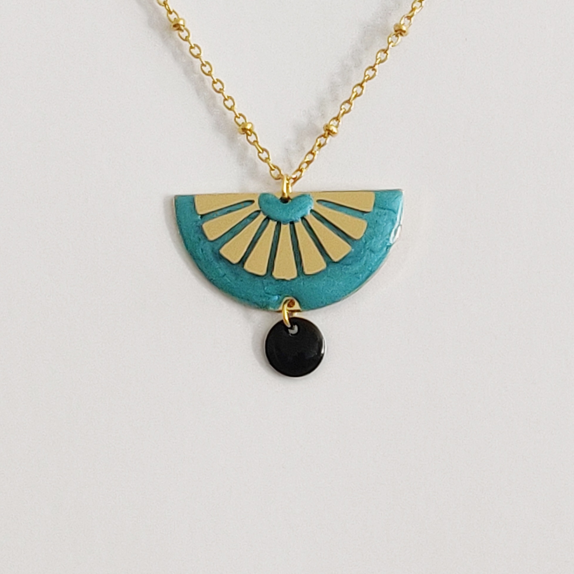 bijou créateur montpellier pendentif alcyone turquoise