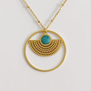 bijou créateur montpellier pendentif egide turquoise