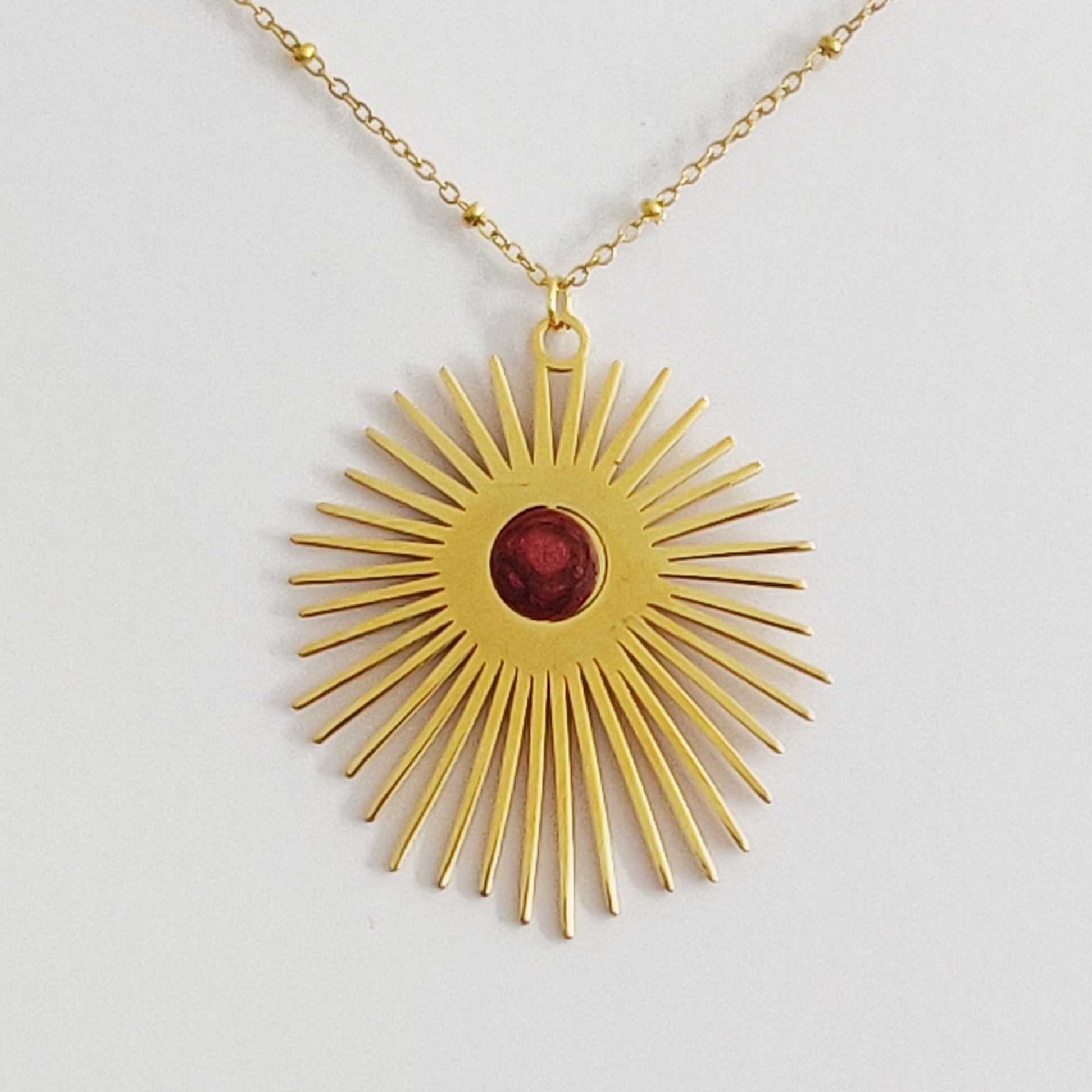 bijou créateur montpellier pendentif hélios brique