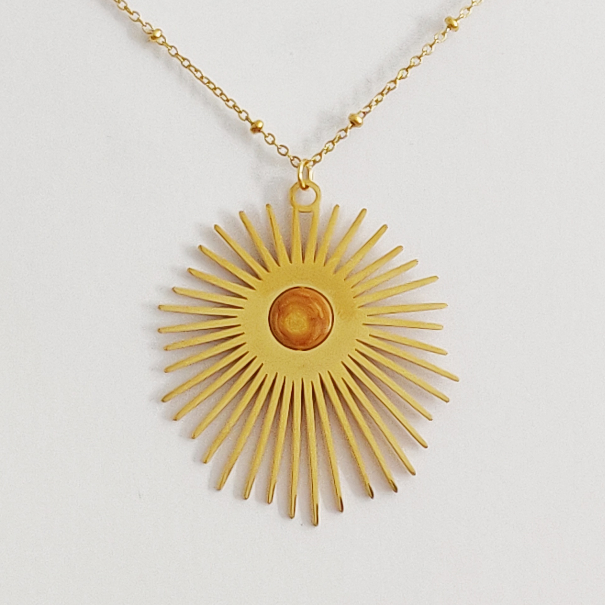 bijou créateur montpellier pendentif hélios jaune