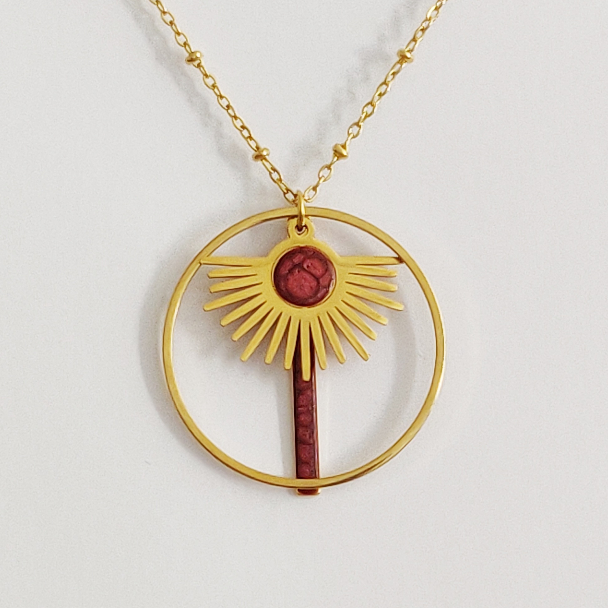 bijou créateur montpellier pendentif isis brique