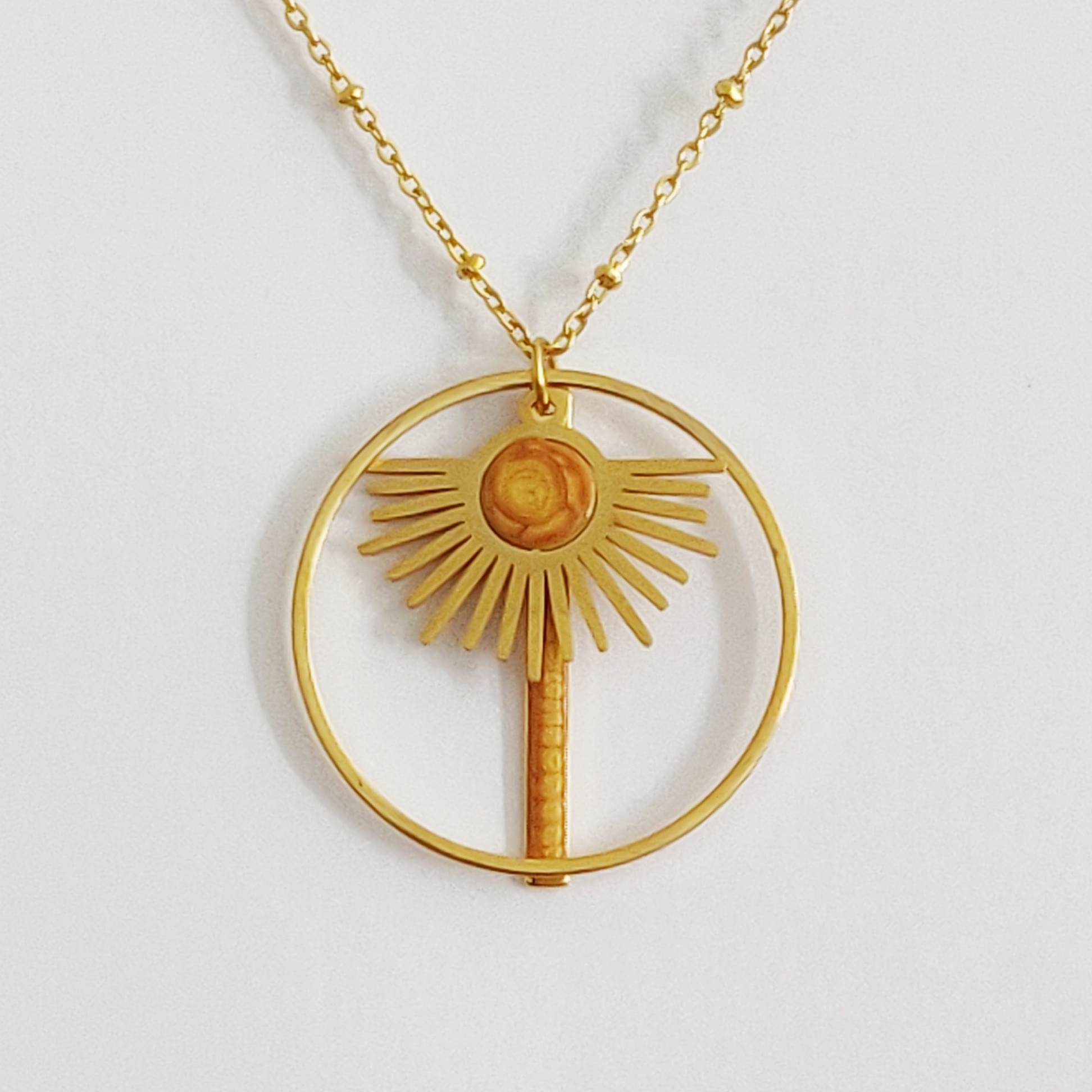 bijou créateur montpellier pendentif isis jaune