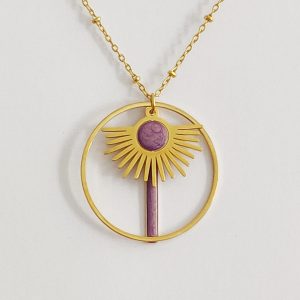 bijou créateur montpellier pendentif isis violet